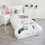 Jerry Fabrics Bela enojna bombažna otroška posteljnina 140x200 cm Kitten – | Shoptok.si