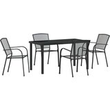 Set od 5 komada vrtne blagovaonice antracitnog čelika | shoptok.hr
