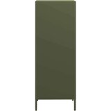 vidaXL Visoka omara olivno zelena 35x39x103,5 cm jeklo | Shoptok.si