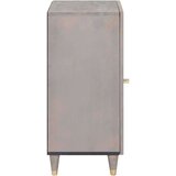vidaXL Strani šal Siva in zlata 40 x 33.5 x 75 cm Trden mangov les | Shoptok.si