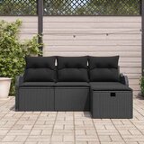  Sjedeća garnitura za vrt 4 kom. Poli ratan Siva 176 x 117 x 85 cm | shoptok.hr