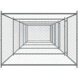  Kavez za pse s vratima sivi 10x2x1 5 m od pocinčanog čelika | shoptok.hr