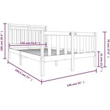  Posteljni okvir iz trdnega lesa 135x190 cm 4FT6 | Shoptok.si