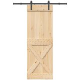 vidaXL Klizna vrata s priborom za montažu 80 x 210 cm masivna borovina | shoptok.hr