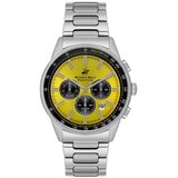 Beverly Hills Polo Club Muški ručni sat, Kvarcni mehanizam, 43mm, Žuto kućište, Srebrne boje, BP3551X.370 | Eponuda.com