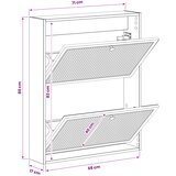  Ormar za cipele na zidu ALKMAAR 71 x 17 x 86 cm Hrast sonoma | shoptok.hr