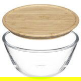 Five cinija za salatu sa poklopcem 1l 17x9,3cm staklo/bambus ( 151461 ) Cene