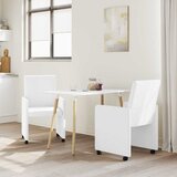  Blagovačke stolice s kotačima 2 pcs Bijelo 57 x 66 x 94 cm | shoptok.hr