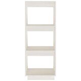 vidaXL knjižna omara za razdelitev prostora bela 40x35x103 cm borovina | Shoptok.si