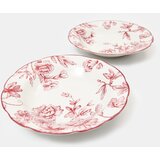 Sinsay Keramički tanjuri za juhu s cvjetnim motivom 2 pack | shoptok.hr