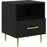 vidaXL Nočna omarica s predalom Črna 40 x 35 x 47.5 cm Konstruiran les | Shoptok.si