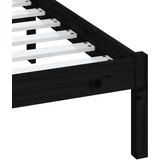  Okvir za krevet od masivne borovine crni 140 x 190 cm crni | shoptok.hr