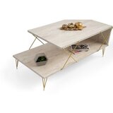 Hanah home loire - gold, marble goldmarble coffee table | ePonuda.com