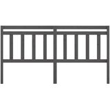  Uzglavlje za krevet sivo 186 x 4 x 100 cm od masivne borovine | shoptok.hr