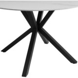 MID.YOU Jedilna Miza Birmingham, Keramika, Bela, Ø 118cm | Shoptok.si