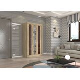 ADRK Klizni ormar KEITA s ogledalom i lacobel staklom 120 cm - SONOMA-OKOLADNI LACOBEL | shoptok.hr