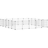  Kavez za ljubimce s 20 panela i vratima crni 35 x 35 cm čelični | Eponuda.com