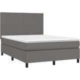  S oprugama i madracem sivi 140x190 cm od umjetne kože | shoptok.hr