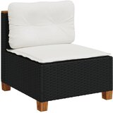  10-dijelni set vrtnih sofa s jastucima crni od poliratana Crna 63.5 x 63.5 x 62 cm | Shoptok.si