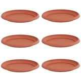  Krožni cvetlični pladenj 6 pcs Kamnito rdeča Ø 23,5 x 2,5 cm, (5000207811) | Shoptok.si