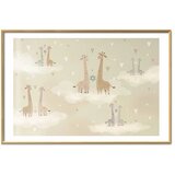  Plakat - Loving Giraffes 90x60 Zlatni okvir s margom | shoptok.hr