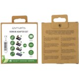 4SMARTS HDMI 8K kotni adapter komplet – 3× adapter + HDMI spojnik (siv) | Shoptok.si