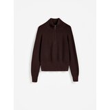Reserved Džemper na patentni zatvarač - smeđi | shoptok.hr