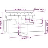  Dvosjed s ukrasnim jastucima boja vina 120 cm od tkanine | shoptok.hr