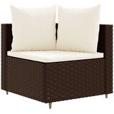  4-dijelni set vrtnih sofa od poliratana s jastucima smeđi | shoptok.hr