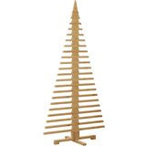 vidaXL Leseno božično drevo z stojalom Rjava 180 cm Trdna borovina | Shoptok.si