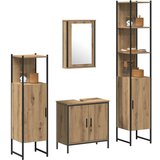  4-dijelni set kupaonskog namještaja u umjetnom hrastu | shoptok.hr