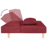  Kavč dvosed z ležiščem in dvema blazinama vinsko rdeče blago, (21749641) | Shoptok.si