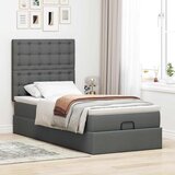  Otomanski okvir kreveta s madraca tamnosivi 90x190cm tkanine | shoptok.hr