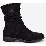 Boto Insulated Women's Booties With Wrinkled Shaft On Flat Heel Krisia | shoptok.hr