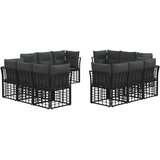  Set vanjskih sofa Crna Poliester | shoptok.hr