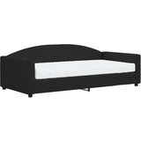 vidaXL Dnevna postelja z vzmetnico črna 100x200 cm blago Cene