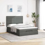 vidaXL otomanski okvir kreveta s madraca tamnosivi 140x200cm tkanine | shoptok.hr