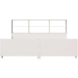  Knjižna postelja brez vzmetnice bela 200x200 cm trden les, (21607154) | Shoptok.si