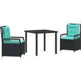  Vrtni set za objed 3 kom. Crna poliratan | shoptok.hr