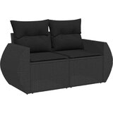  9-dijelni set vrtnih sofa s jastucima crni od poliratana | shoptok.hr