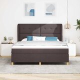  Krevet s opruga kutije Tamno smeđa 200 x 180 cm tkanina | shoptok.hr