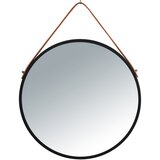 Wenko Črno viseče ogledalo Wenko Borrone, ø 40 cm Cene