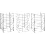 vidaXL gabionske povišene gredice 3 kom 30 x 30 x 50 cm željezne | shoptok.hr