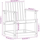  Vrtna stolica bijela 62 x 56 x 77 cm od masivne borovine | shoptok.hr