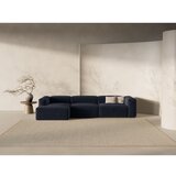 Cosmopolitan Design Temno modra kotna sedežna garnitura (levi kot/z ležalnikom) Bergano – | Shoptok.si