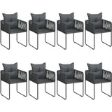 vidaXL 9-dijelni vrtni blagovaonski set od PVC ratana crno-smeđi | shoptok.hr
