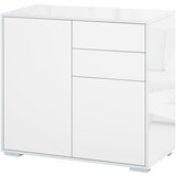 HOMCOM Večnamenska omara z 2 predaloma in 2 omarama, tlačno odpiranje, pohištvo za dnevno sobo, kuhinjo, pisarno, (20745375) | Shoptok.si