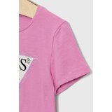 Guess Otroška kratka majica vijolična barva | Shoptok.si