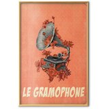  Plakat - Gramophone 29.7x42 Zlatni okvir | shoptok.hr
