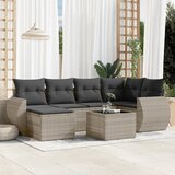  7-dijelni set vrtnih sofa svjetlosivi od poliratana | shoptok.hr
